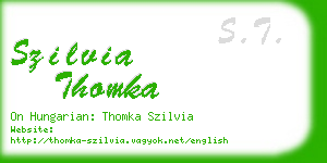 szilvia thomka business card